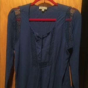 Blue Pull Over Blouse